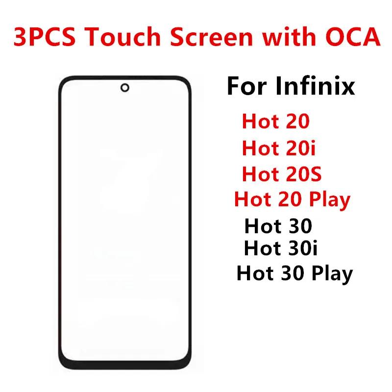 Infinix Hot30 ġ ũ,  г LCD ÷,  ü  ǰ + OCA, Hot 30 Play 30i 30 20i 20s 20, 3PCs